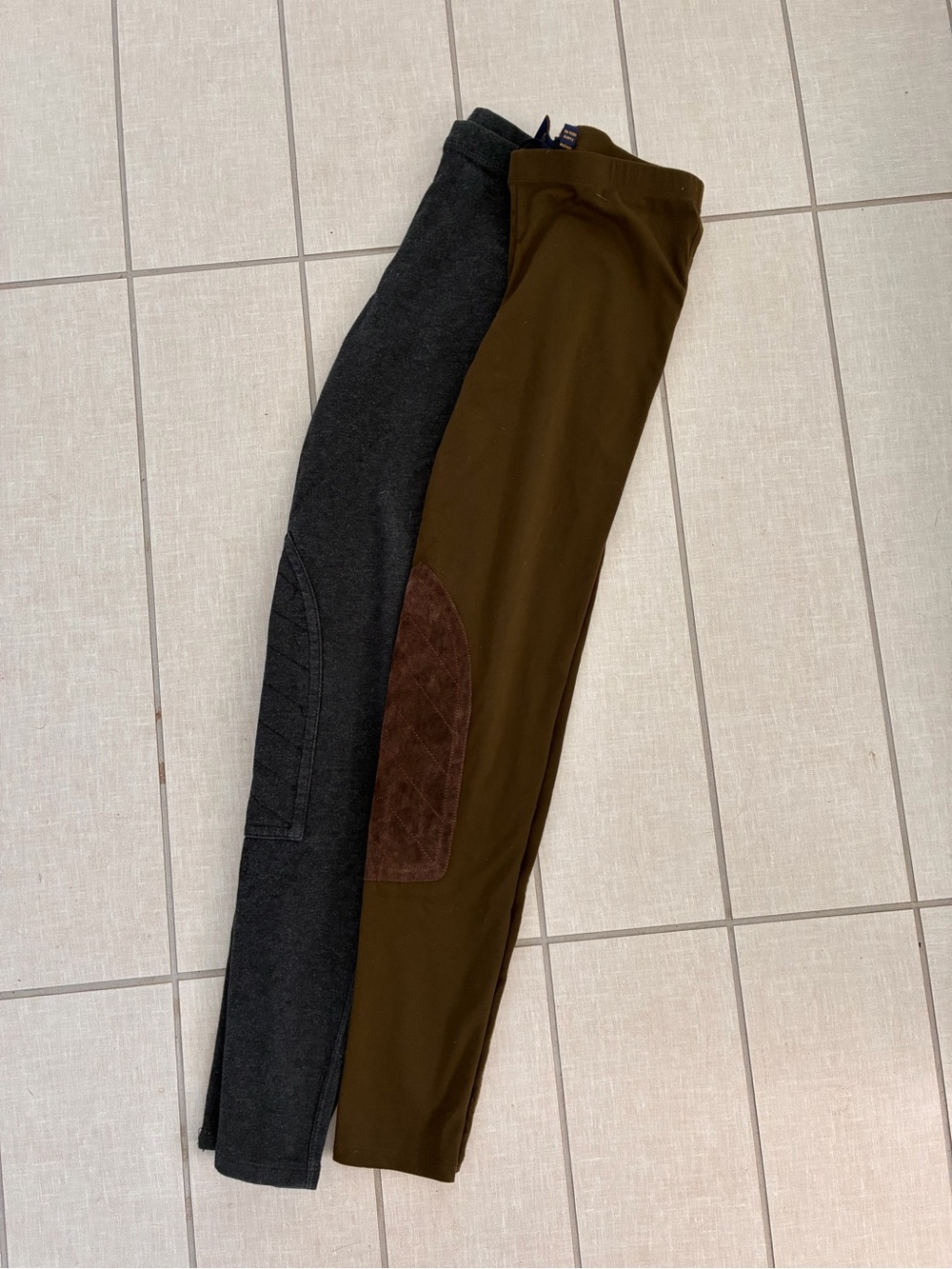 2 Ralph Lauren Equestrian Style Leggings Brown Grey size XS/S
